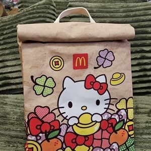 Very RARE THAILAND Hello Kitty McDonald's Tote Bag Backpack